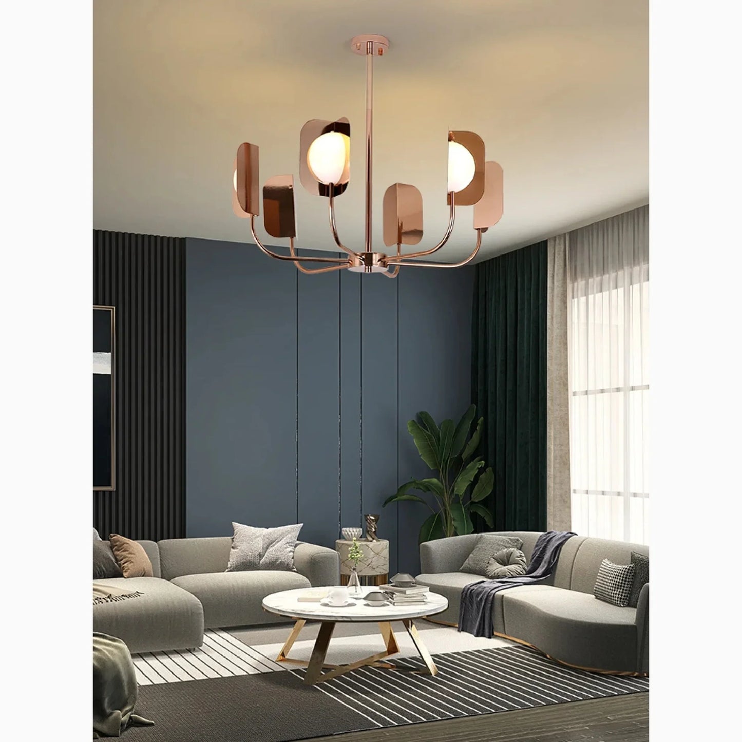 Glamora - Modern Rose Gold Ceiling Light