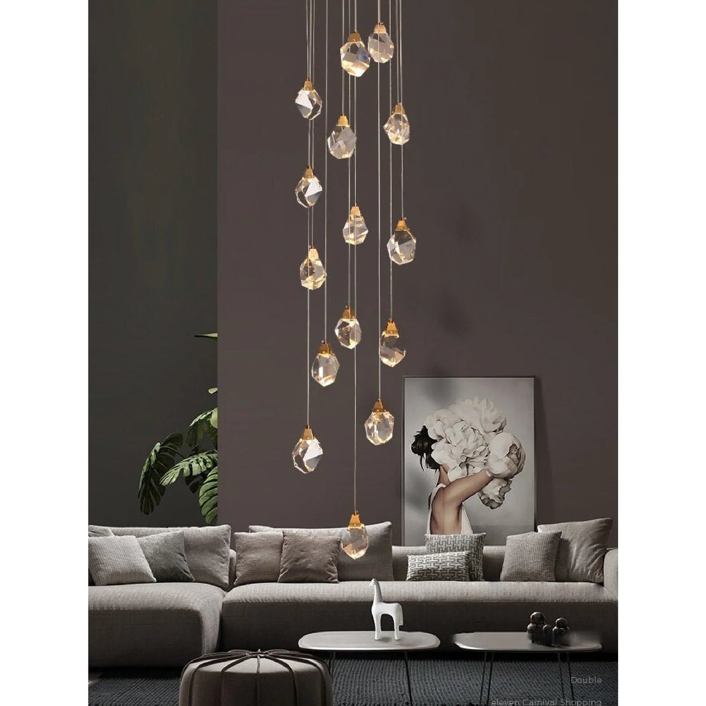 DiamondGlow - Crystal Pendant Light