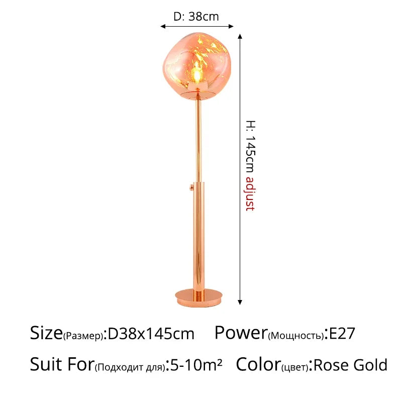 VertoGlow - Lampe sur pied en pierre de lave dimmable