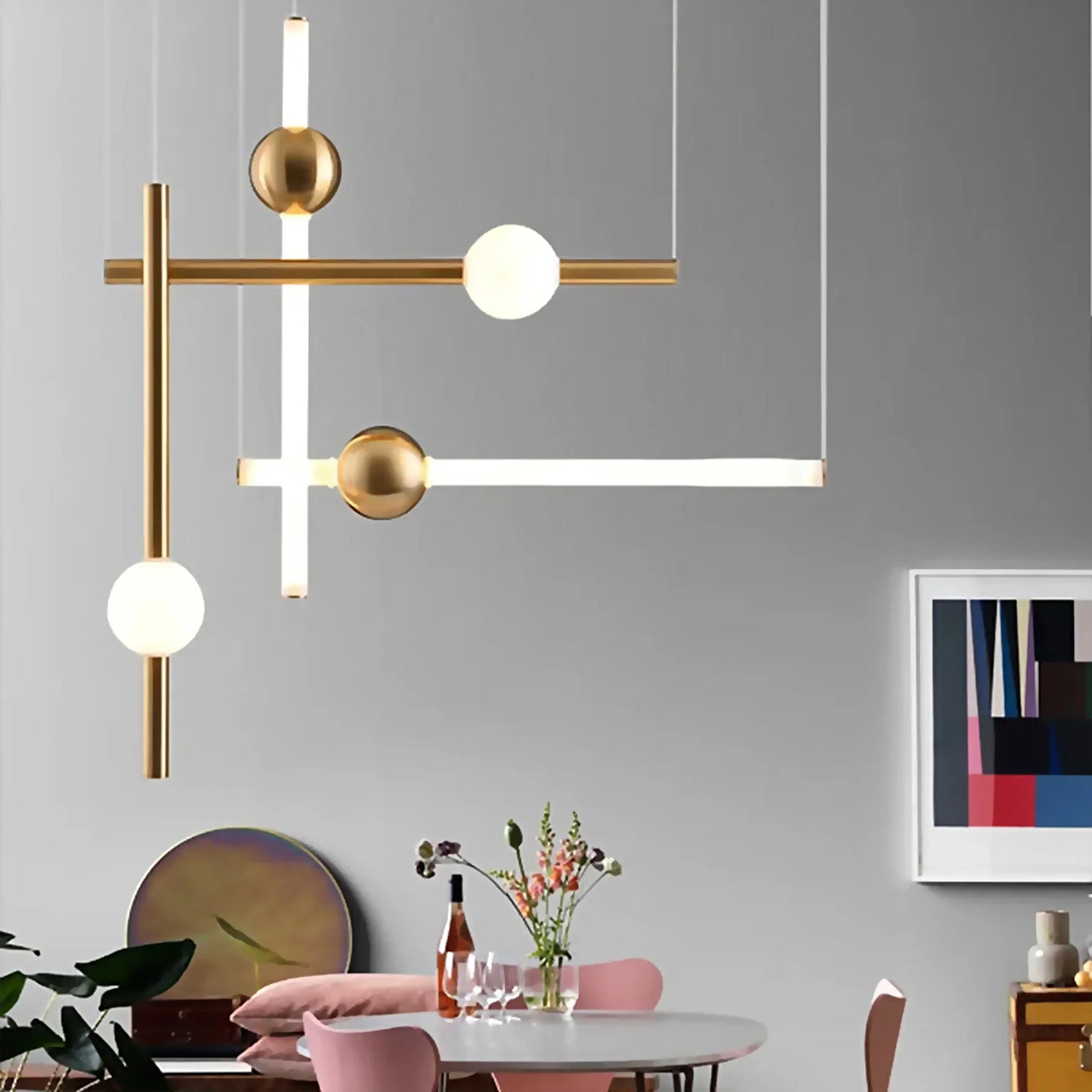 GleamGold - Lustre en or élégant