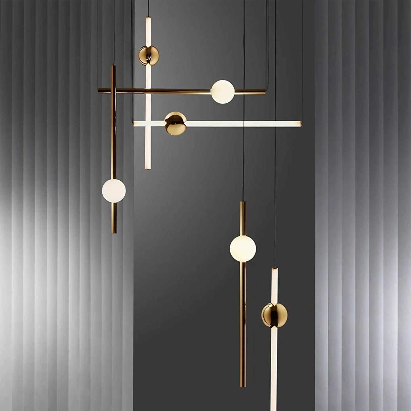 GleamGold - Lustre en or élégant