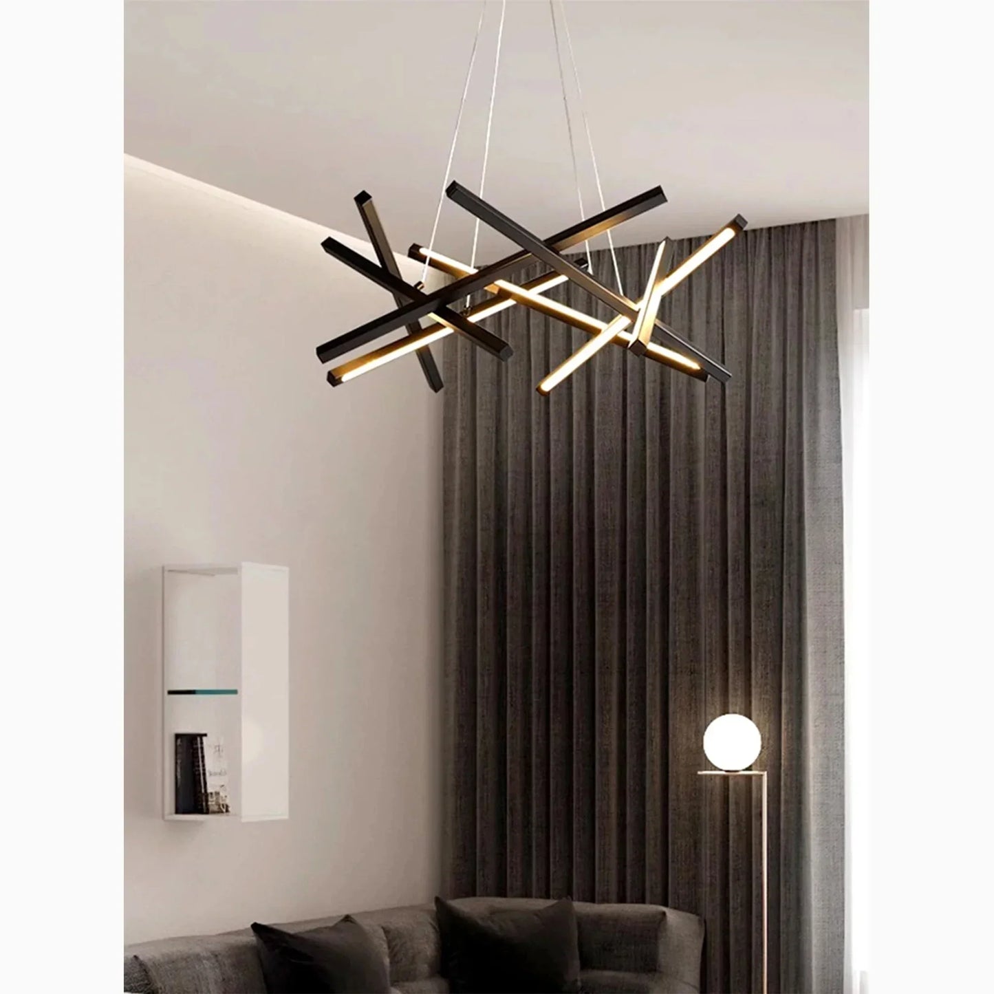LumoFlow - LED Pendant Light with Abstract Lines