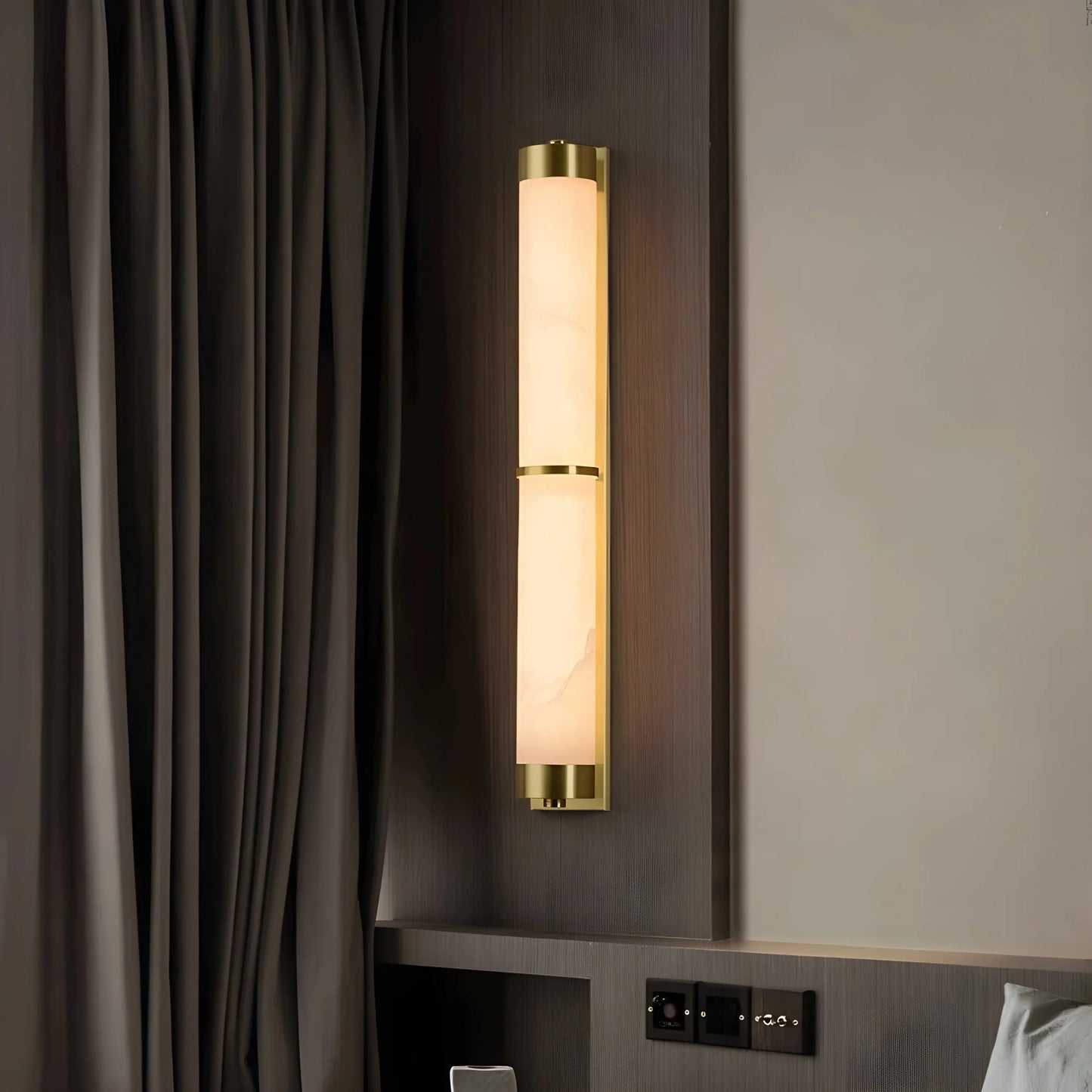 LuxMarble - Wandleuchte im chinesischen Stil mit Marmor für Schlafzimmer und Wohnzimmer