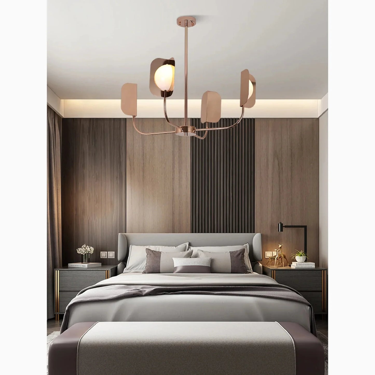 Glamora - Modern Rose Gold Ceiling Light