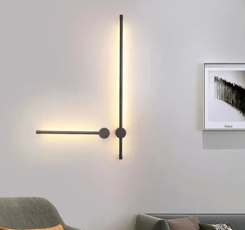 RodLux - Moderne Væglampe med Stik og Skandinavisk Design