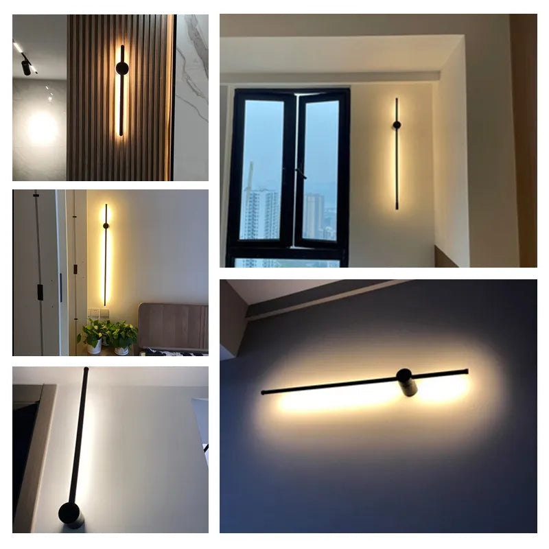 RodLux - Moderne Væglampe med Stik og Skandinavisk Design
