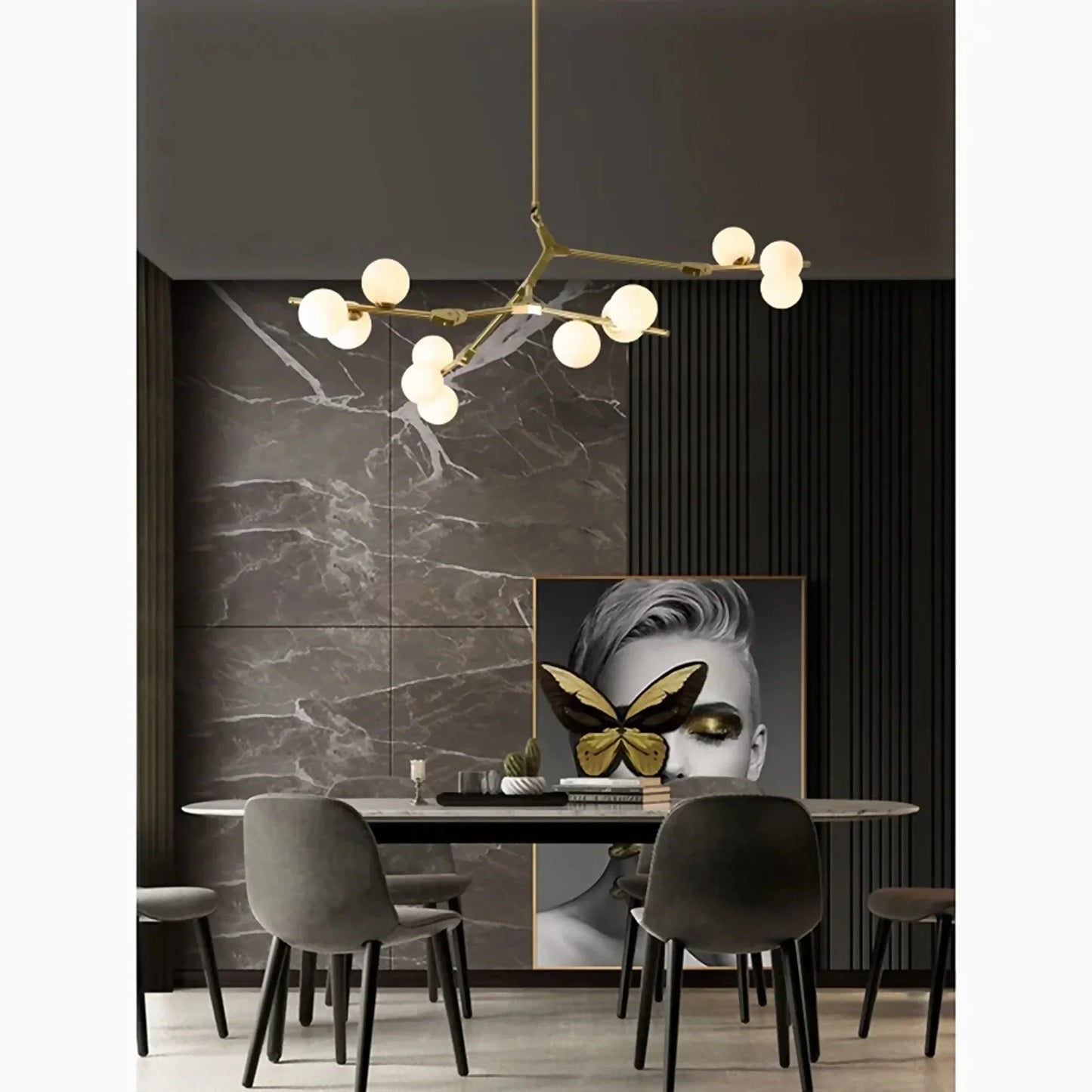 FissionLume - Elegant Branching Chandelier