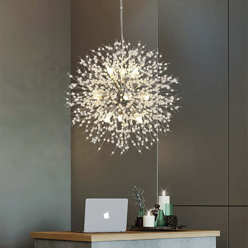 OpalGleam | LED Pendant Light in White and Gold for Bedroom and Dining Room