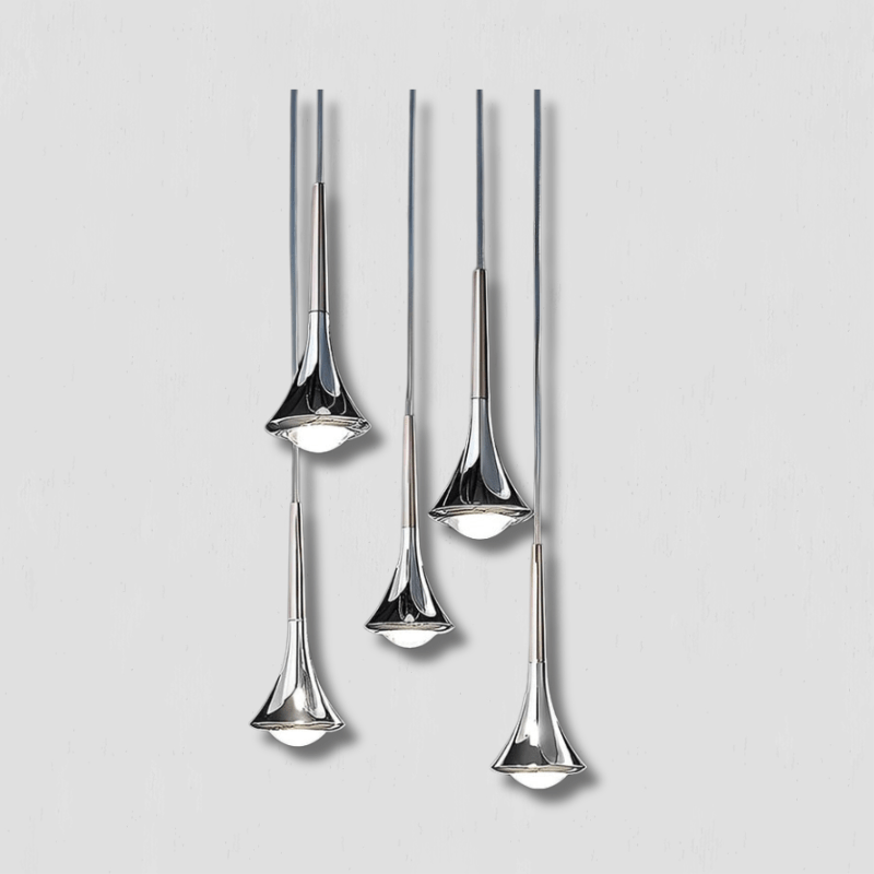 NordicRain - Metal LED Water Drop Pendant Light for Stairs
