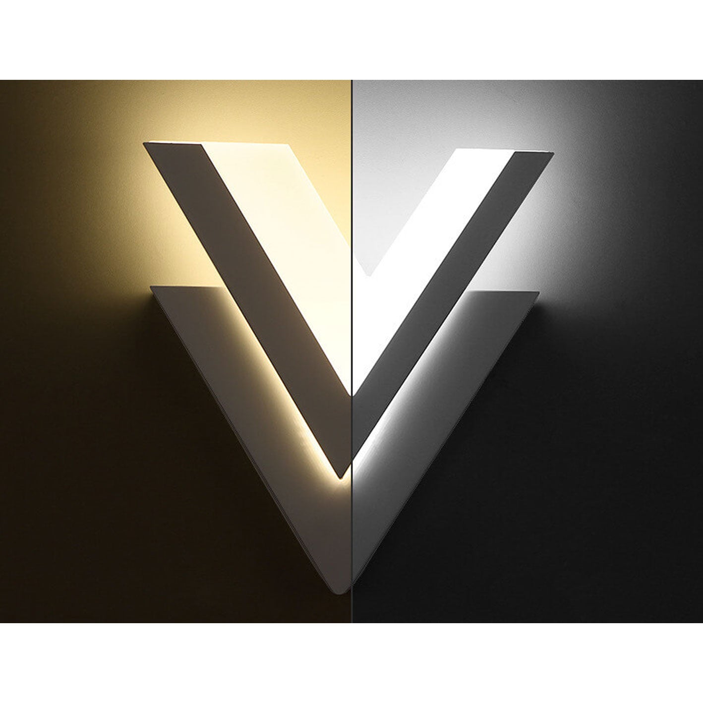 VGlow - Lampe murale LED avec forme en V créative