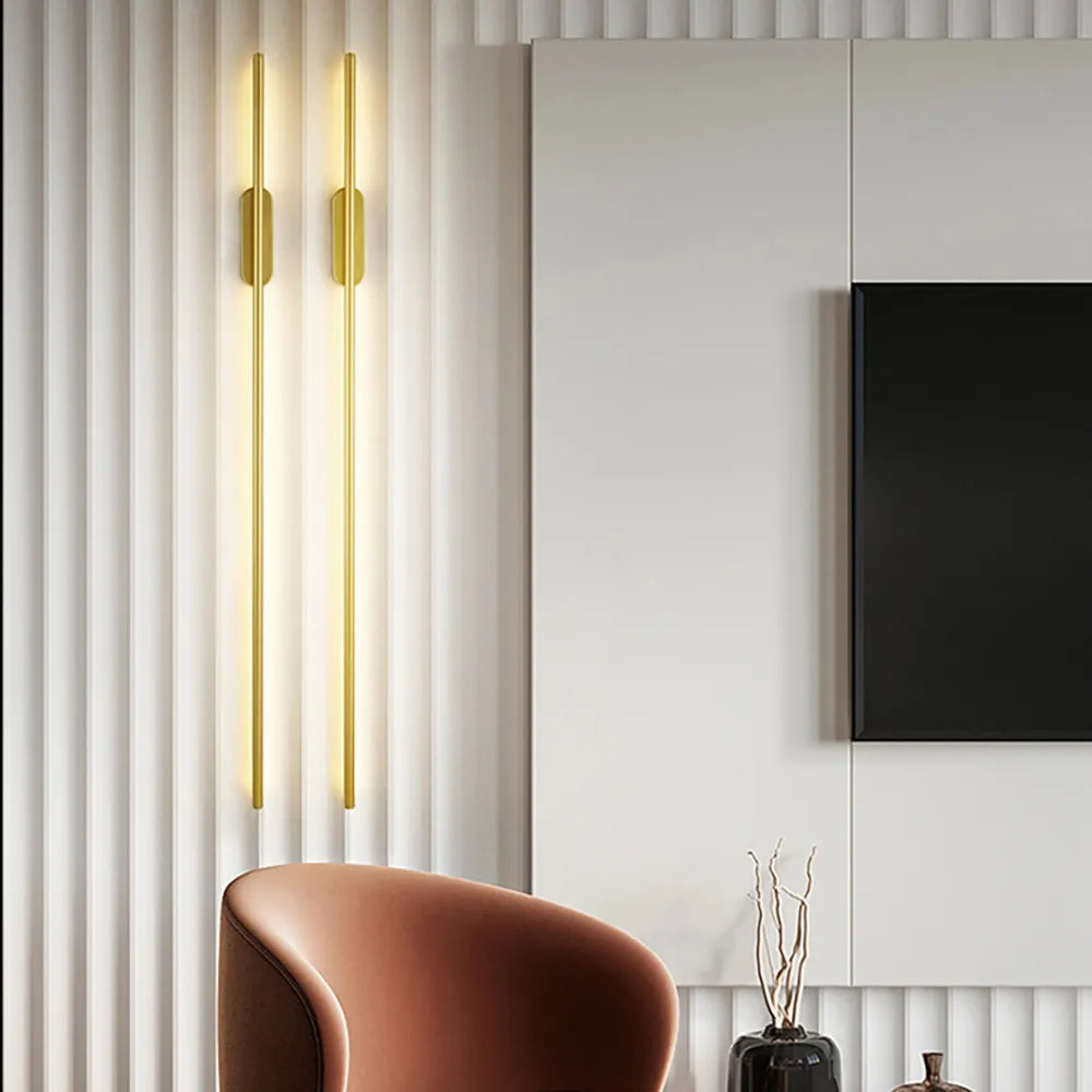 SofaGlow - Moderne væglampe i sort og guld
