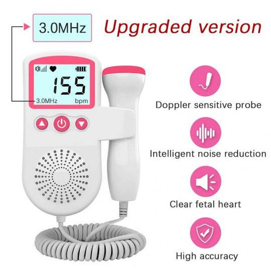Moniteur de fréquence cardiaque pour bébé à usage domestique – Détecteur sonore de fréquence cardiaque fœtale pour bébé