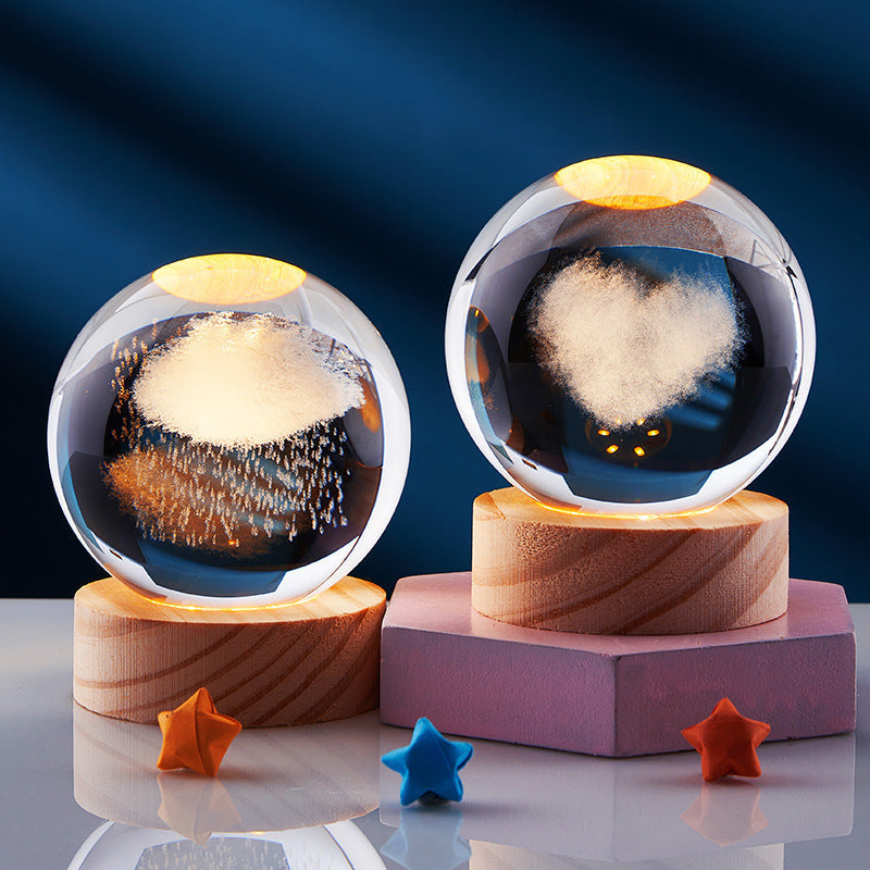 CrystalGlow - 3D-Nachtlampe mit magischem Effekt