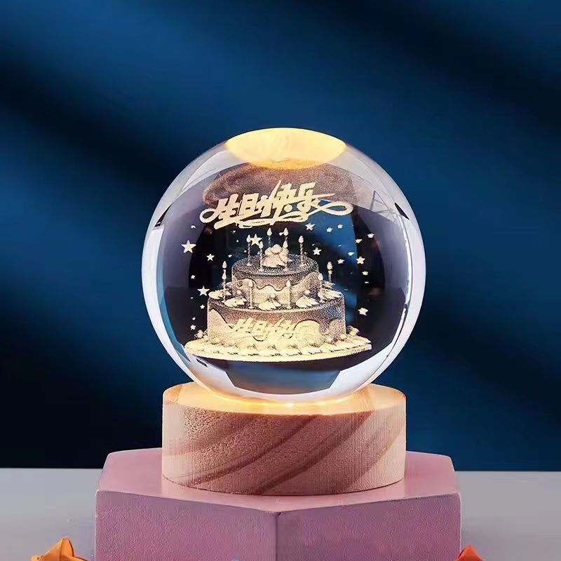 CrystalGlow - 3D-Nachtlampe mit magischem Effekt