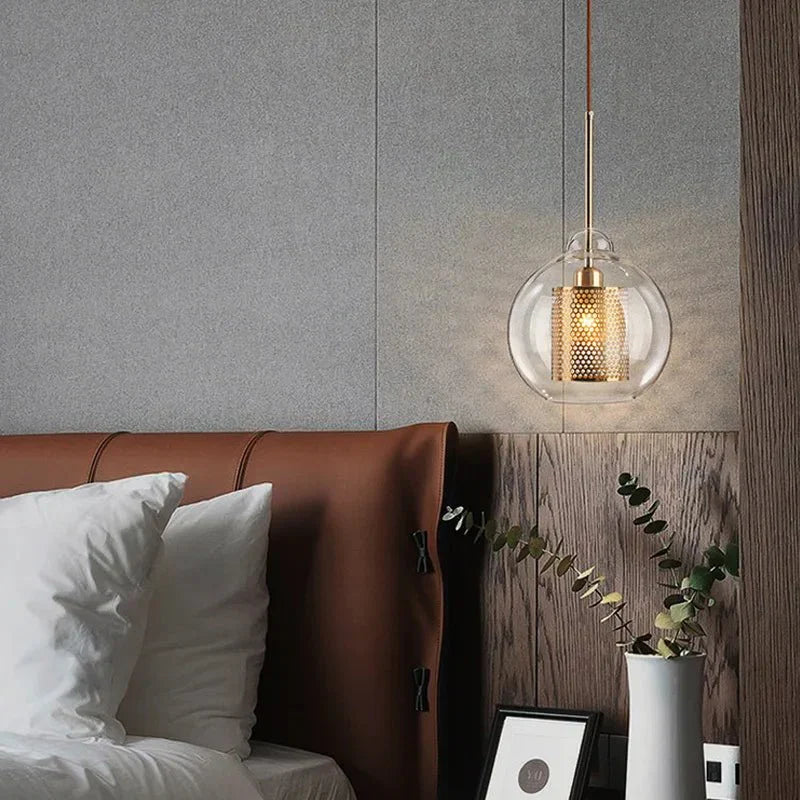 NylahGlow - Modern Loft Pendant Light in Iron and Glass