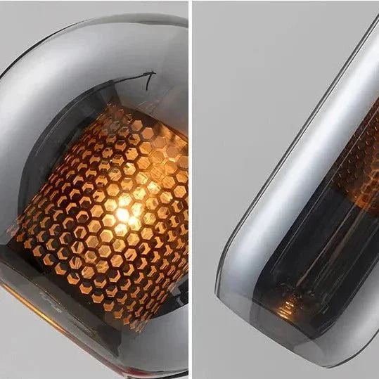 NylahGlow - Modern Loft Pendant Light in Iron and Glass