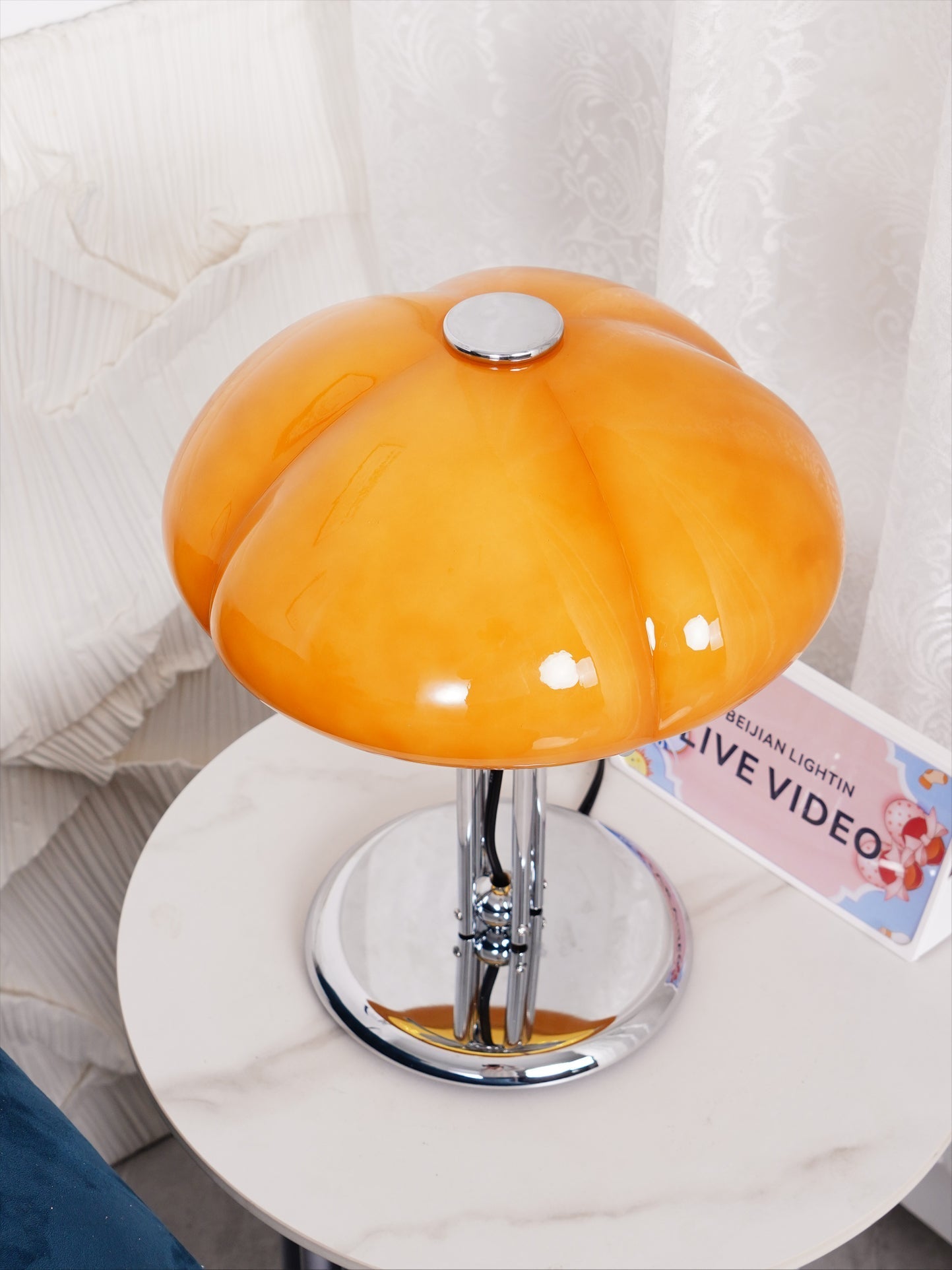 OrangeCurve - Moderne Glas Bordlampe