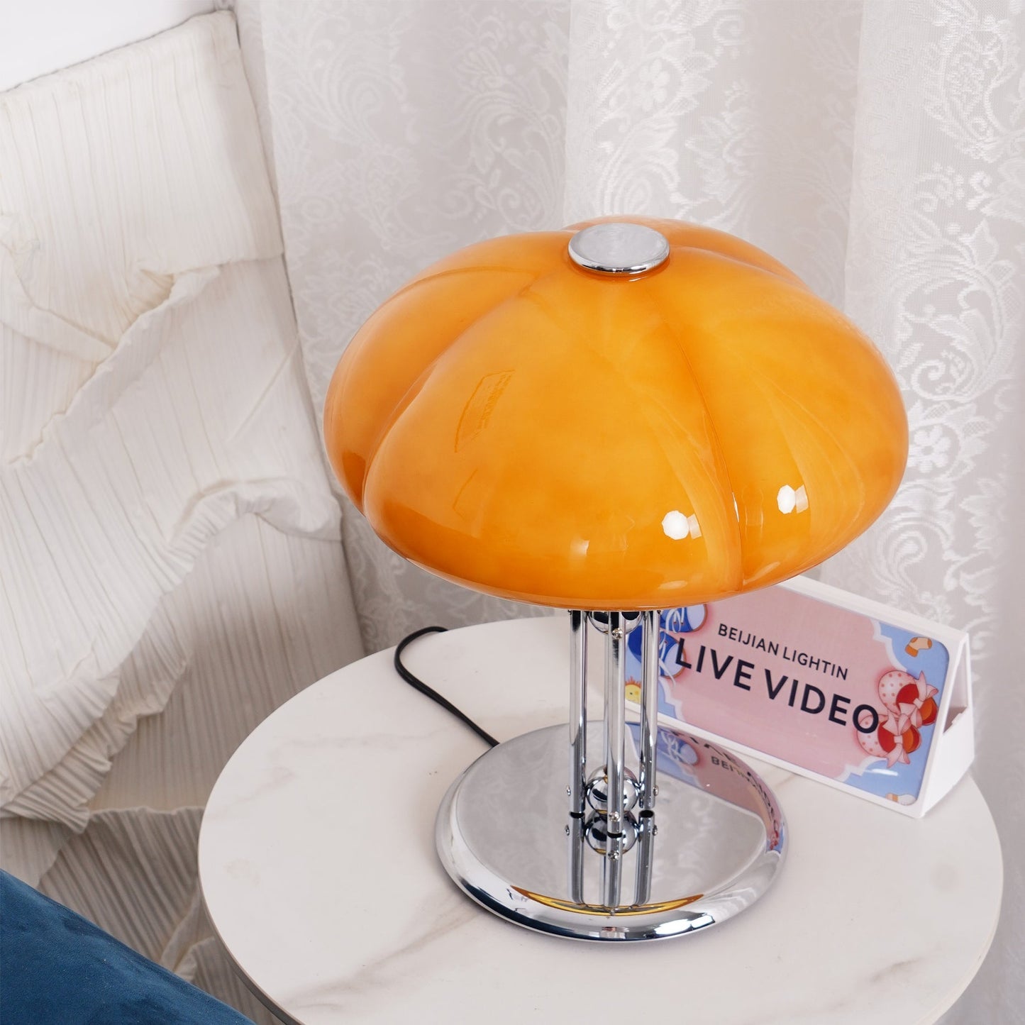 OrangeCurve - Moderne Glas Bordlampe