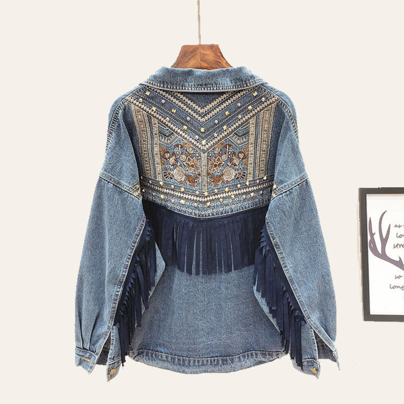Veste en jean bohème pour femmes - Piper