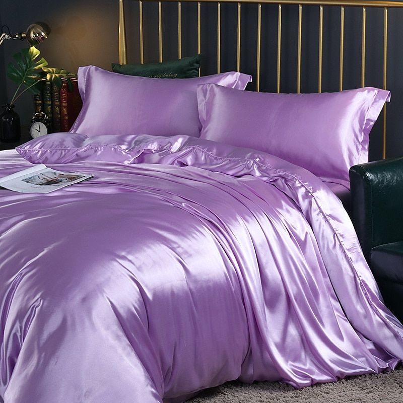 PureSilk - 4-teiliges Luxus-Bettwäsche-Set aus Seide