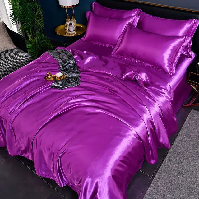 PureLuxe - Eleganter Satin Bettbezug