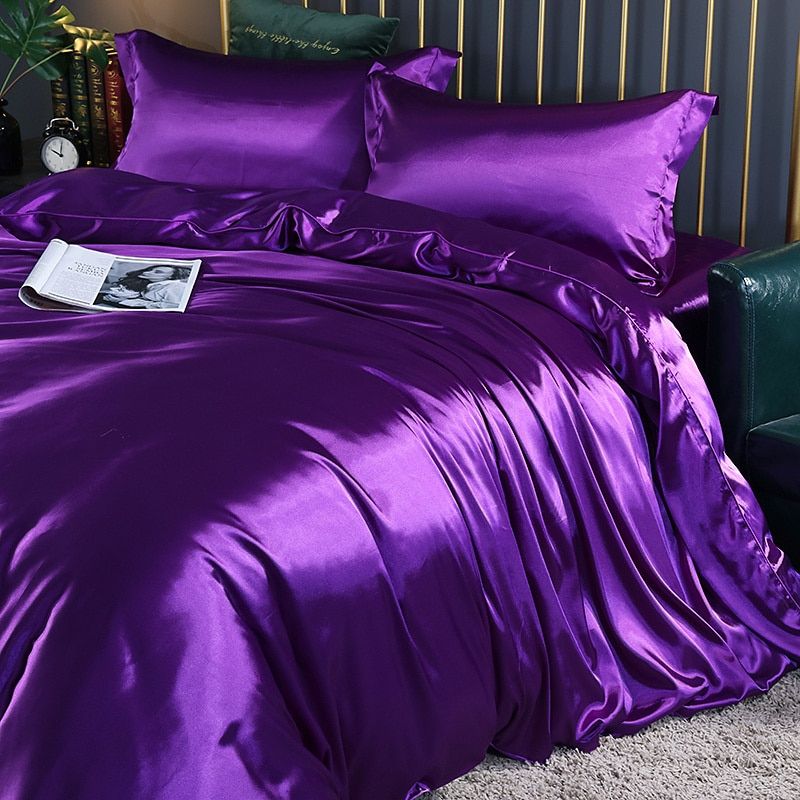 PureSilk - 4-teiliges Luxus-Bettwäsche-Set aus Seide
