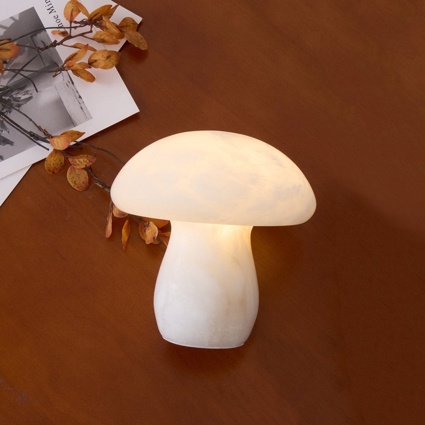 MushroomAura - Alabaster Table Lamp
