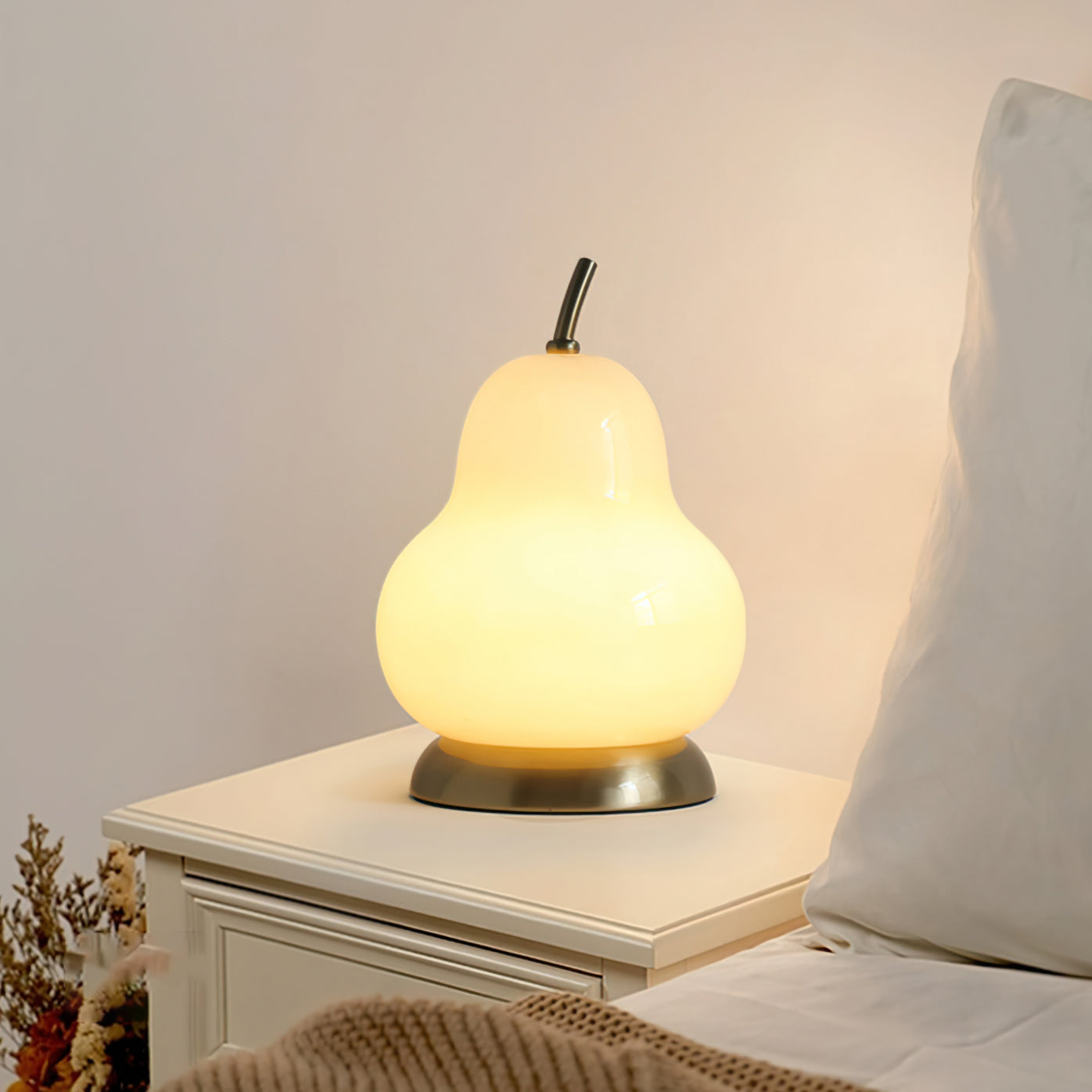 PearLight - Glasbordlampe med batteri