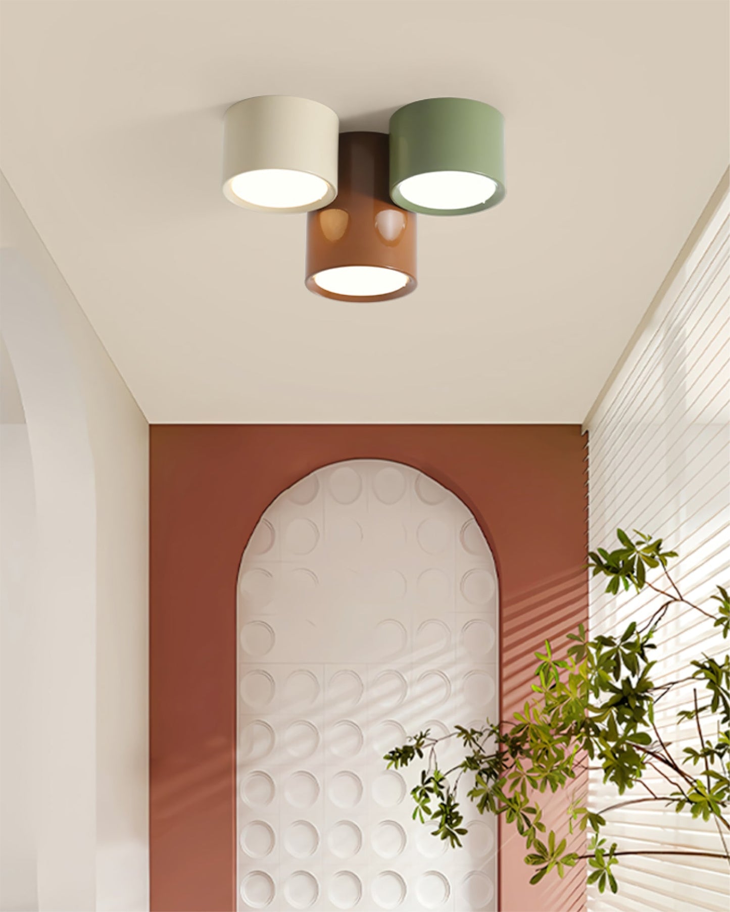 LuxeAsher - Ceiling Light with Combined Elements and Subtle Lighting