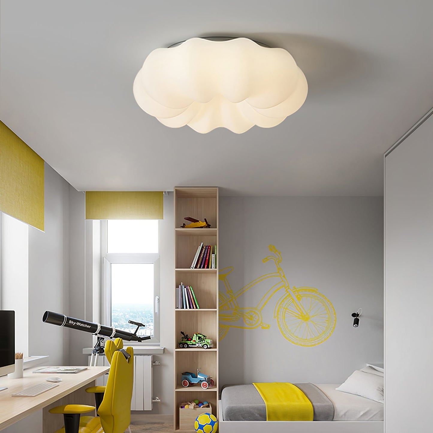 LuxeKumo - Ceiling Light with Subtle Japanese Design and Warm Light Distribution