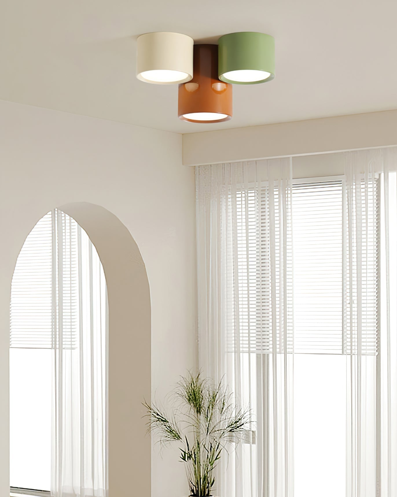 LuxeAsher - Ceiling Light with Combined Elements and Subtle Lighting