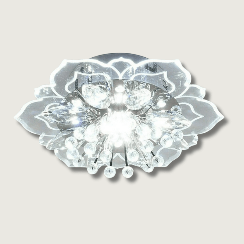FloralGlow - LED-Kristall-Deckenleuchte für Eleganz