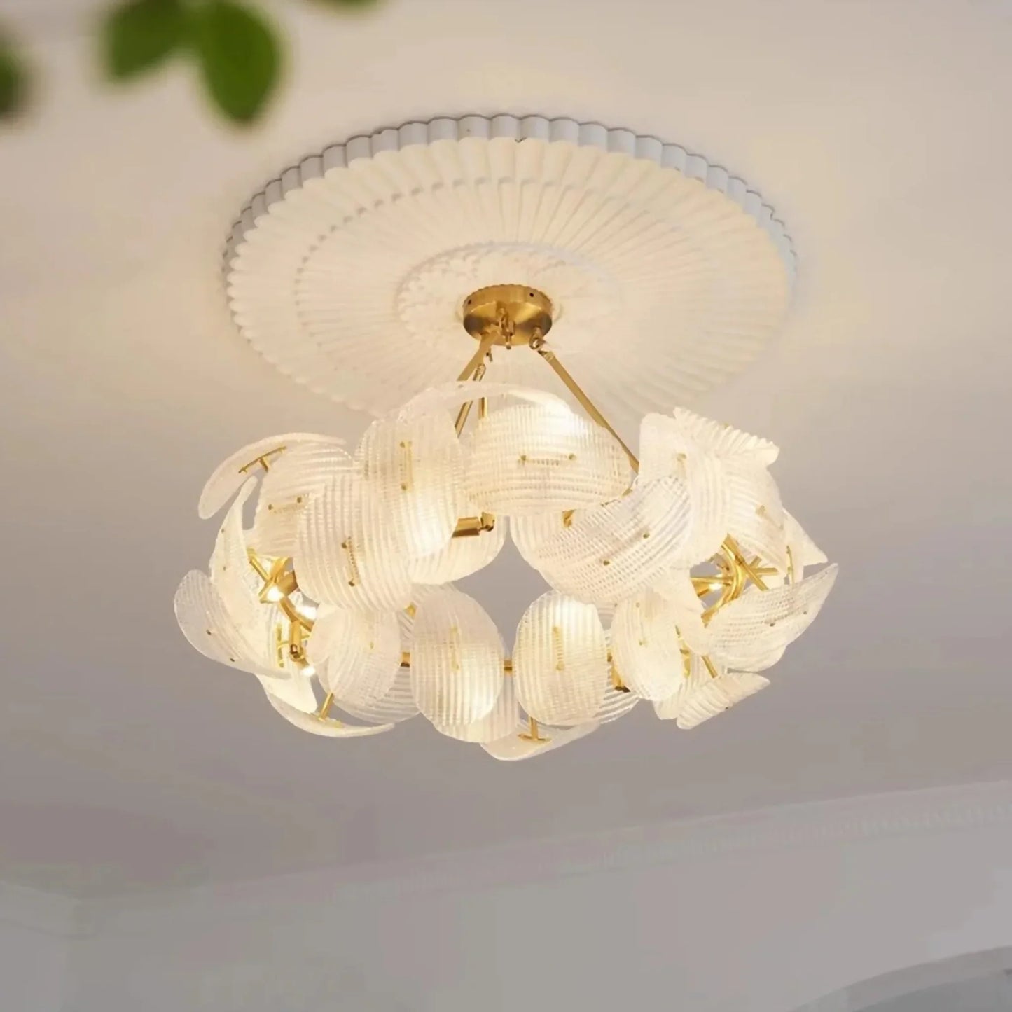 BloomAura - Elegant Large Flower Chandelier