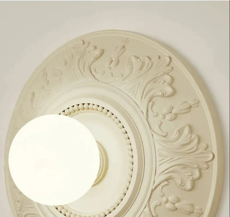 LumiParis - Round White Retro Living Room Lamp