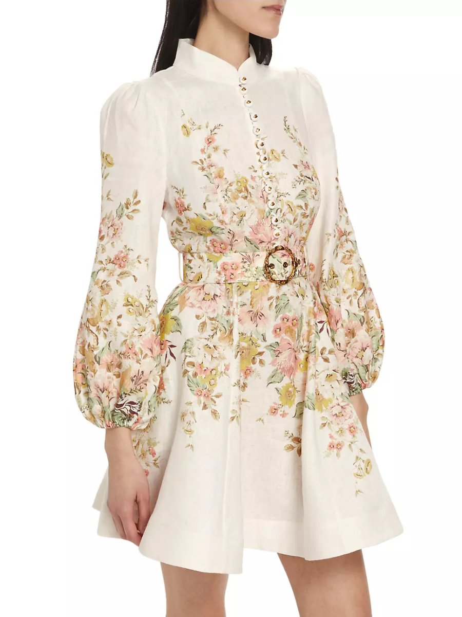 Mini robe à imprimé floral et boutons - Liv