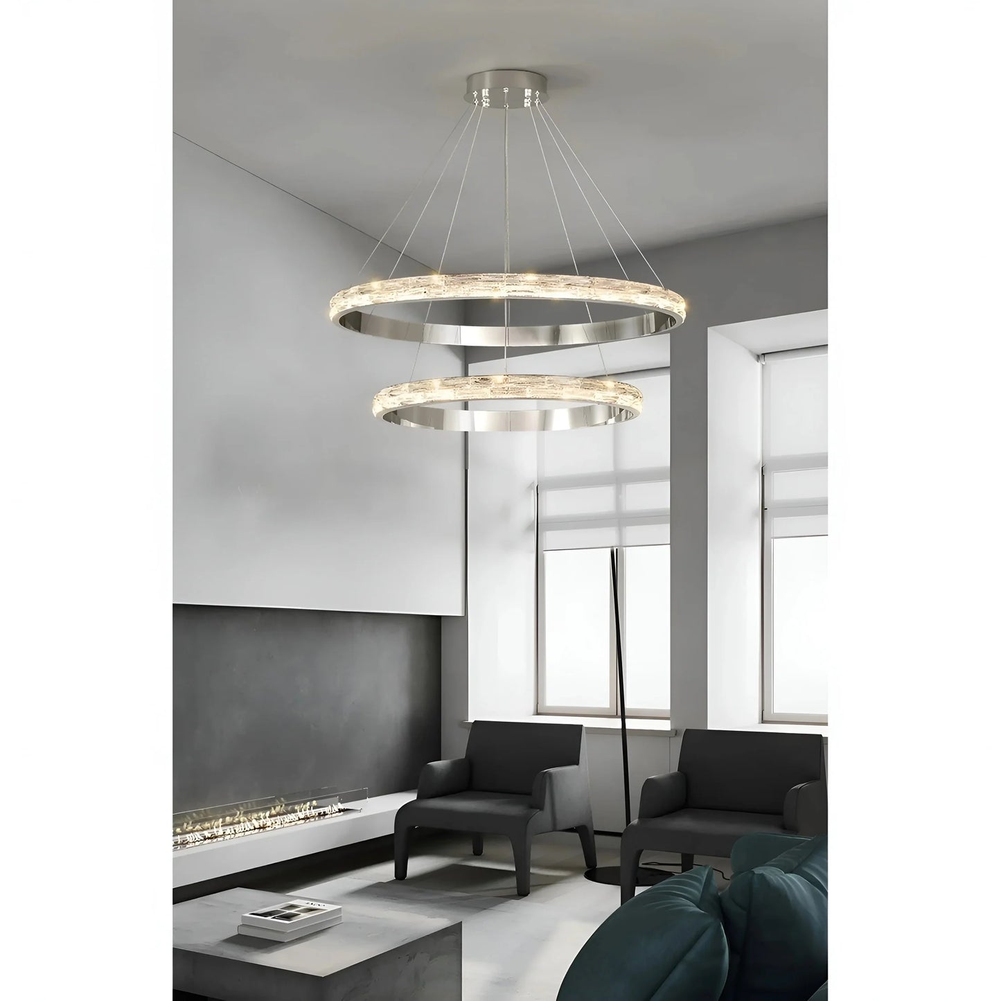 ShineWave - Moderne loftslampe i rustfrit stål