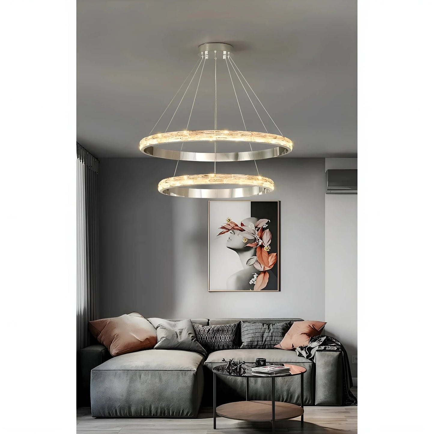 ShineWave - Moderne loftslampe i rustfrit stål