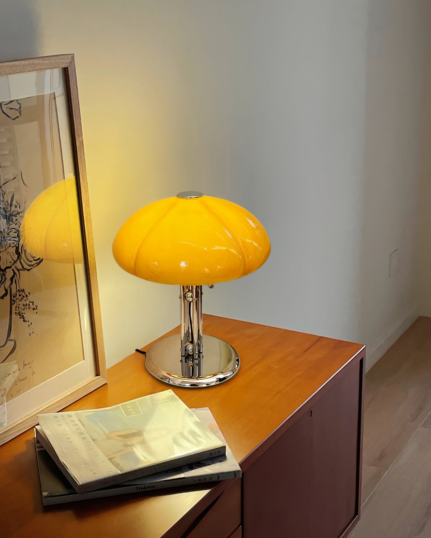 OrangeCurve - Moderne Glas Bordlampe