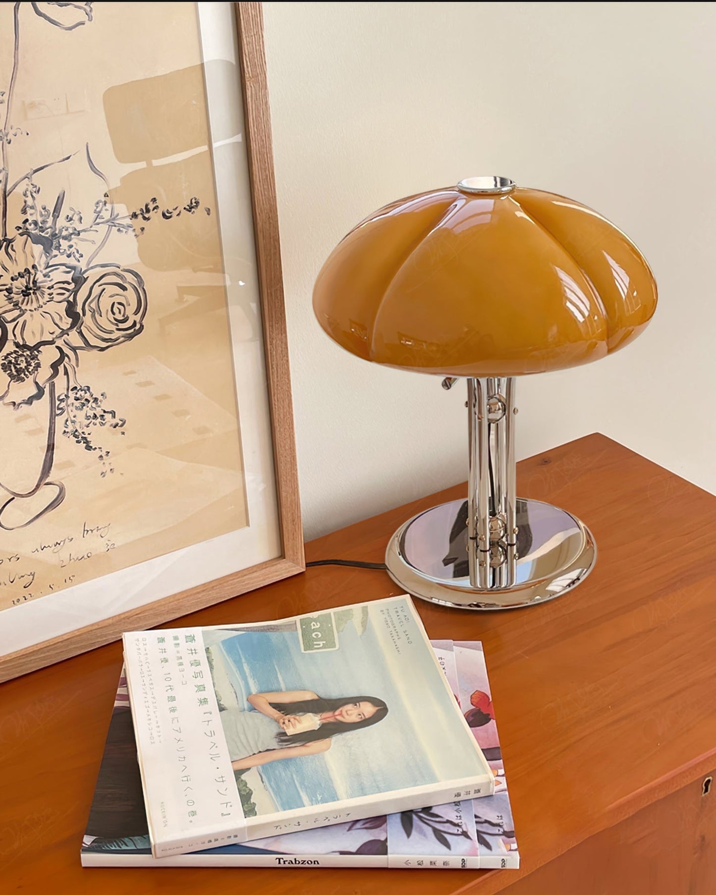 OrangeCurve - Moderne Glas Bordlampe