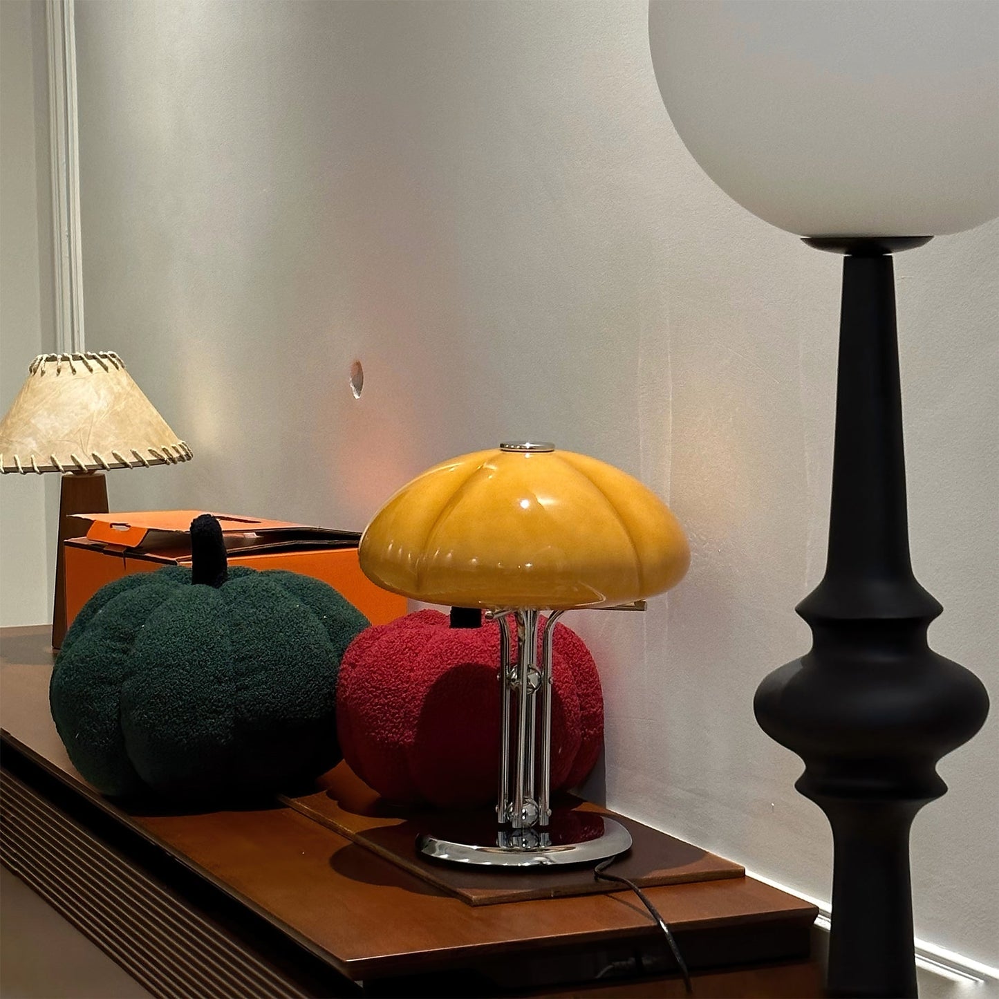 OrangeCurve - Moderne Glas Bordlampe