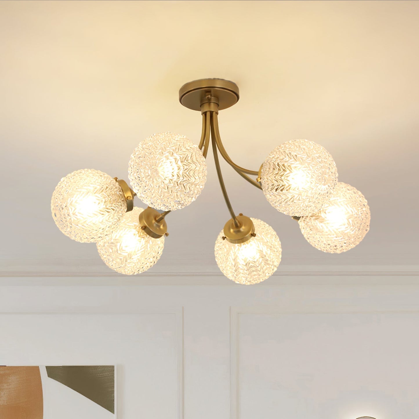 GlassLuxe - Taklampe med retro glassform og intim belysning