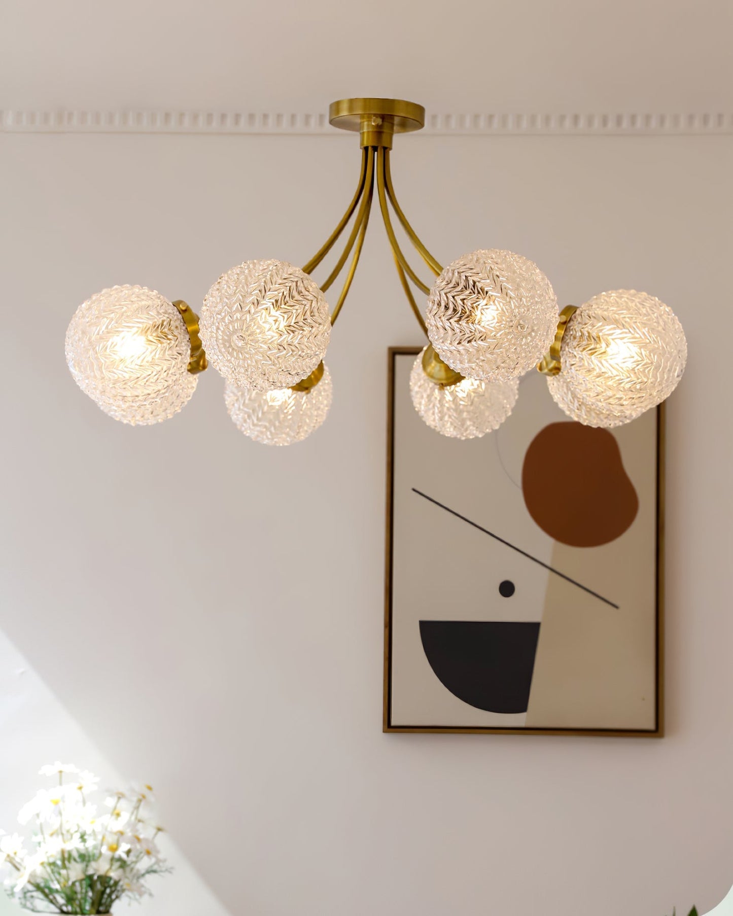 GlassLuxe - Taklampe med retro glassform og intim belysning