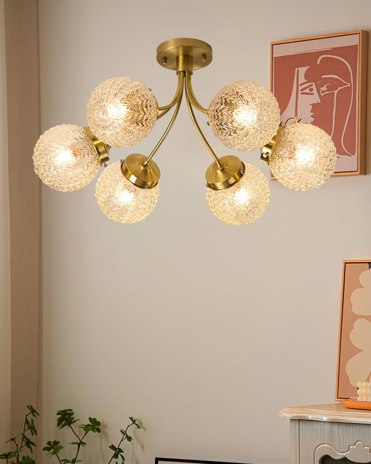 GlassLuxe - Taklampe med retro glassform og intim belysning