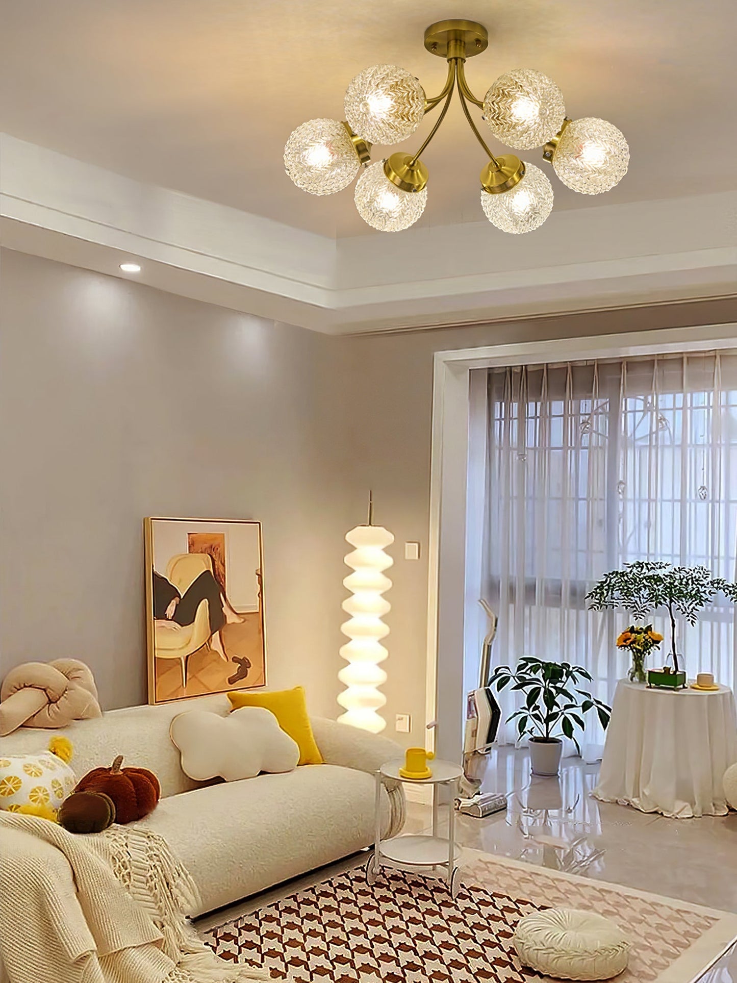 GlassLuxe - Taklampe med retro glassform og intim belysning