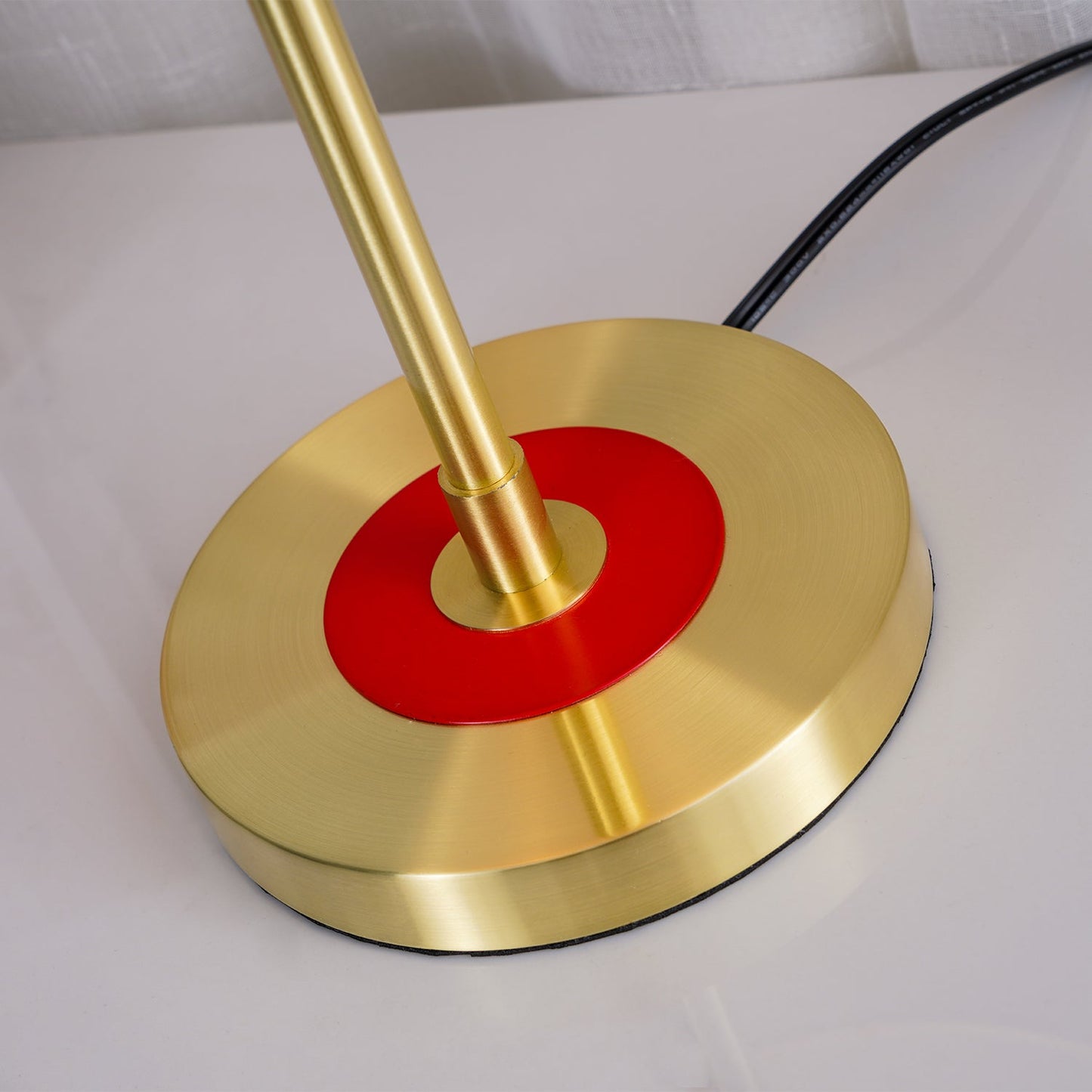 LuxeGlow - Spun Metal Table Lamp with Pull Cord Switch