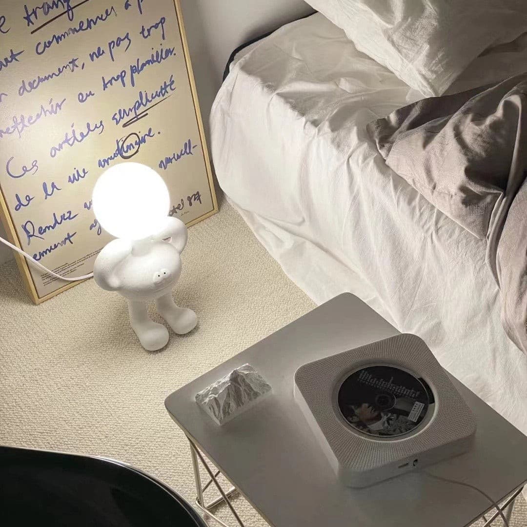 BotLuxe - Lampe de table avec design créatif de robot et lumière agréable