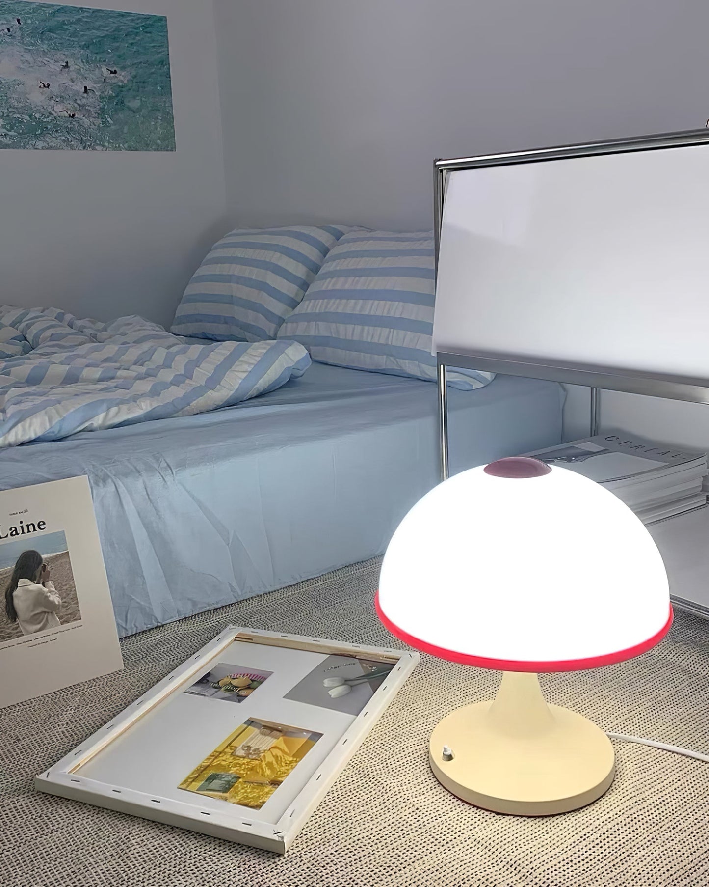 Luxe Mushroom - Bordlampe med elegant fod og blød lysdiffusion