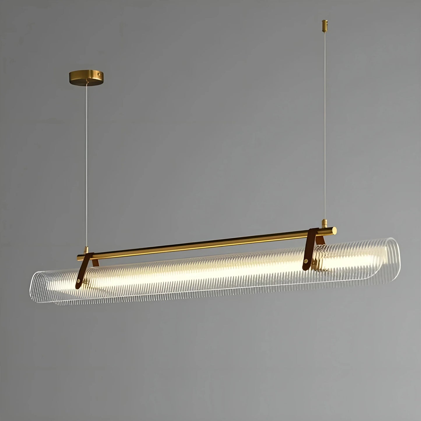 LineaLuxe - Stylish Metal & Leather Pendant Light
