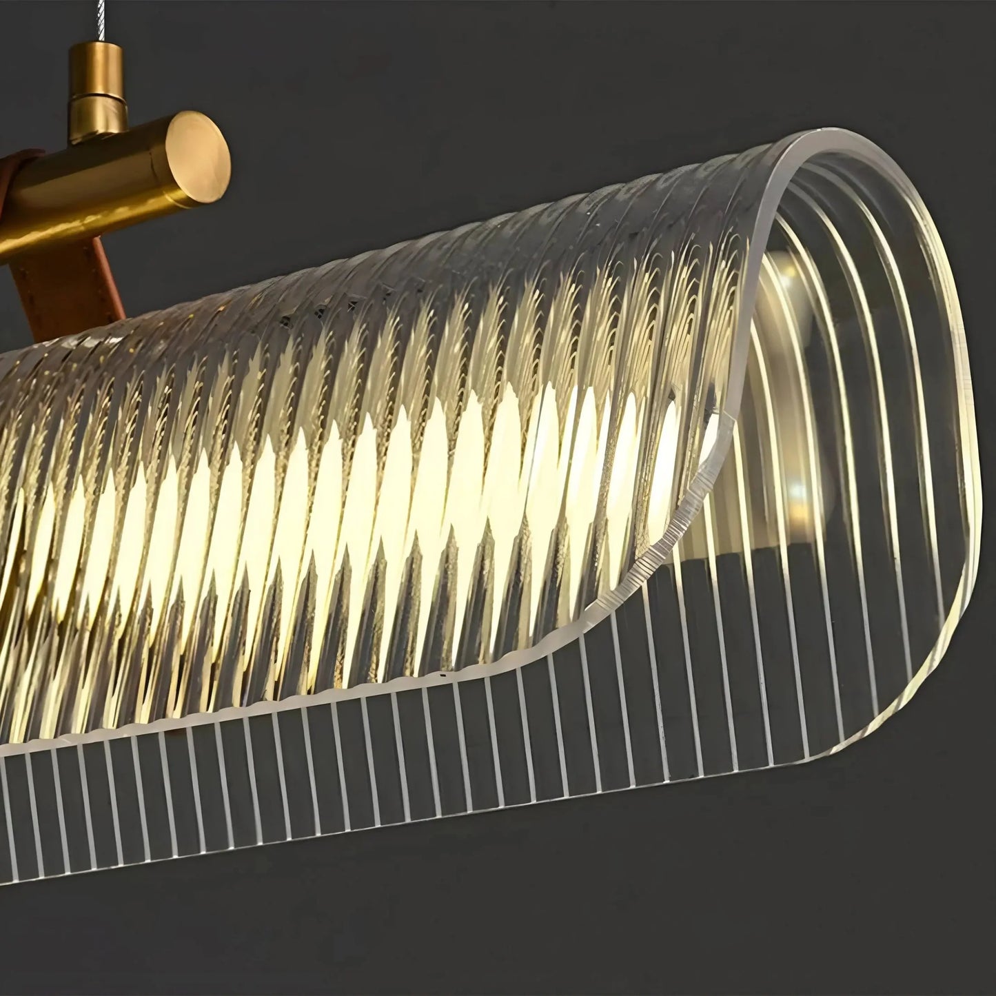 LineaLuxe - Stylish Metal & Leather Pendant Light