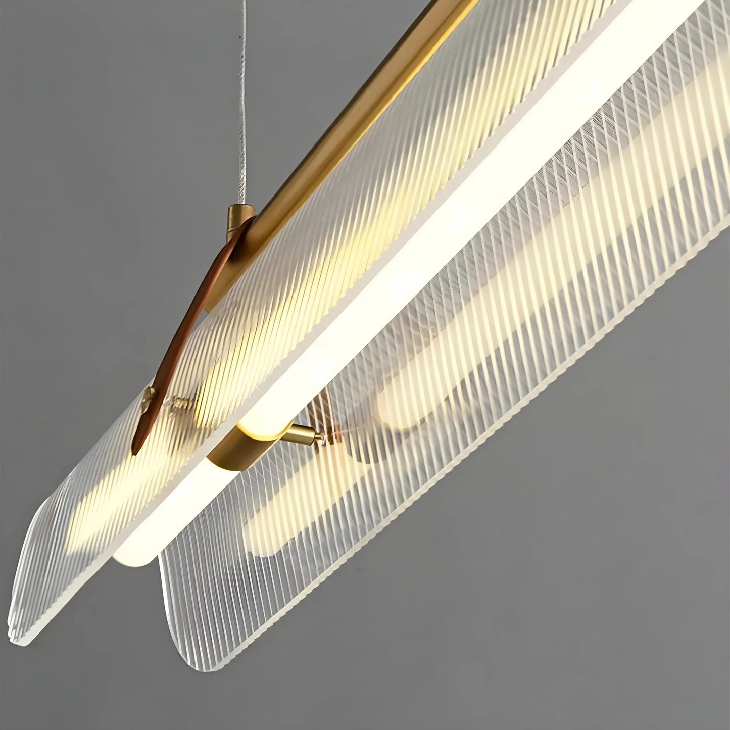 LineaLuxe - Stylish Metal & Leather Pendant Light